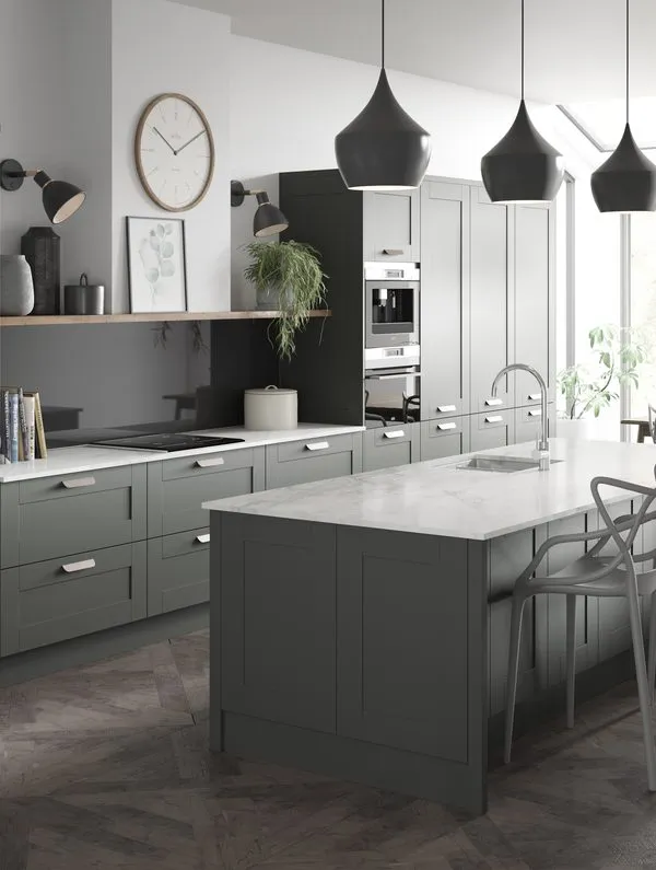 Halton Property Service; Country kitchen featuring a black Aga
